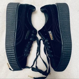 Rihanna Fenty velvet creepers - Size 6 - Black